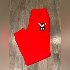Burberry Red Men’s Sweatpants with Iconic Logo